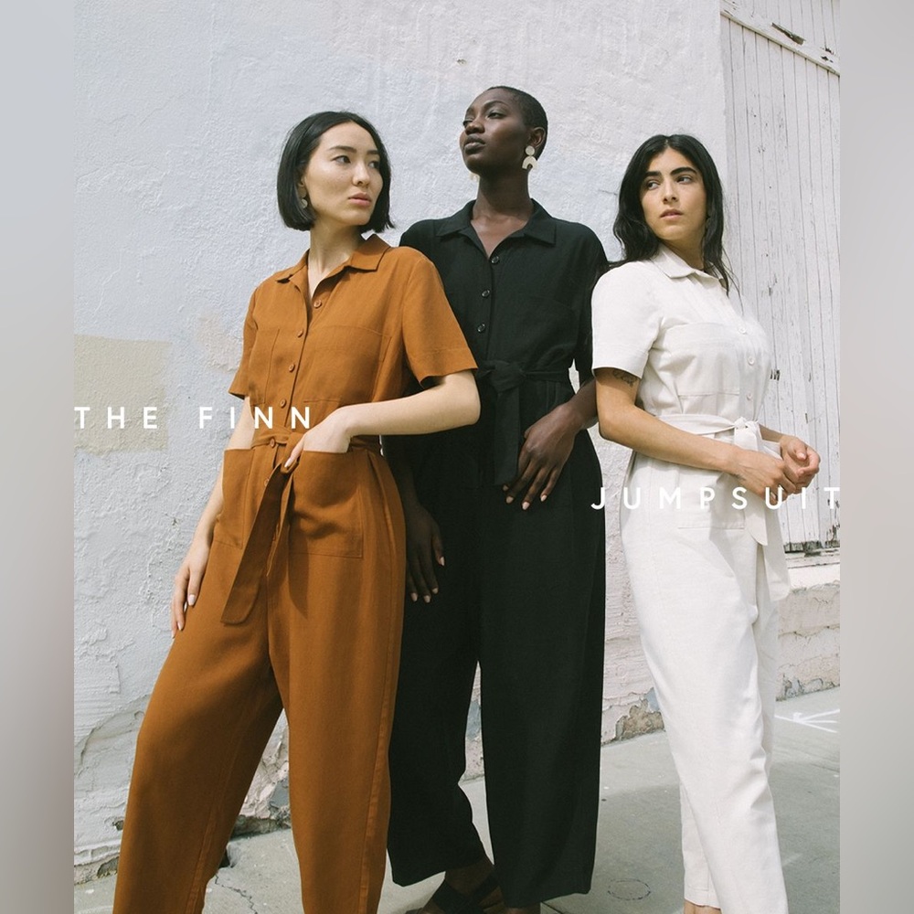 TRADLANDS Finn Camel Jumpsuit Linen & Tencel XS